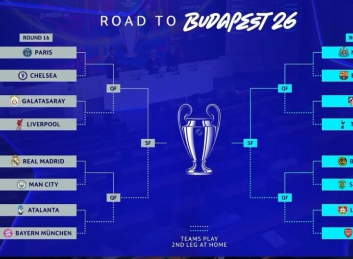 2026 챔스 16강 대진표